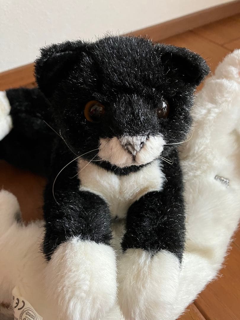 kosen 白黒猫のぬいぐるみ2体セット