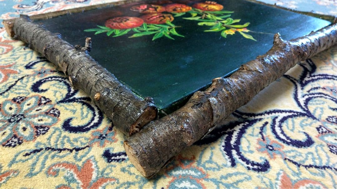 油彩画 「ザクロ」絵画 油絵 植物画Ｆ６原画