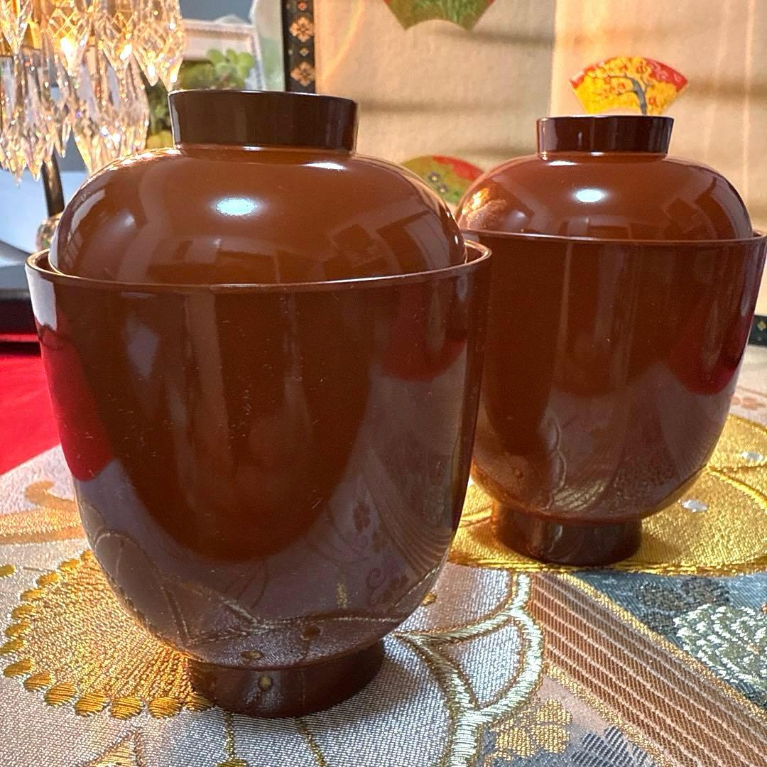 たち吉赤絵　角皿　金彩八角小鉢　古伊万里醍醐窯蓋付き　No.4-1