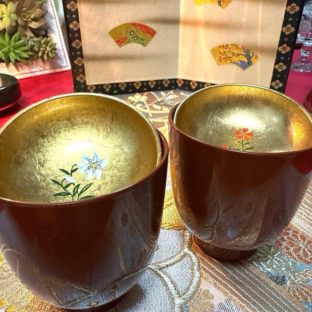 たち吉赤絵　角皿　金彩八角小鉢　古伊万里醍醐窯蓋付き　No.4-1