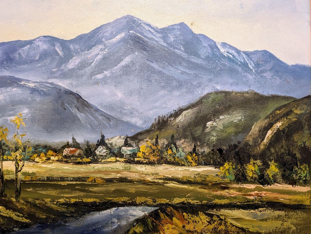 片瀬剛志　F8 油彩画　爺ケ岳御船春堂　広島出身　無所属　絵画　保証書付