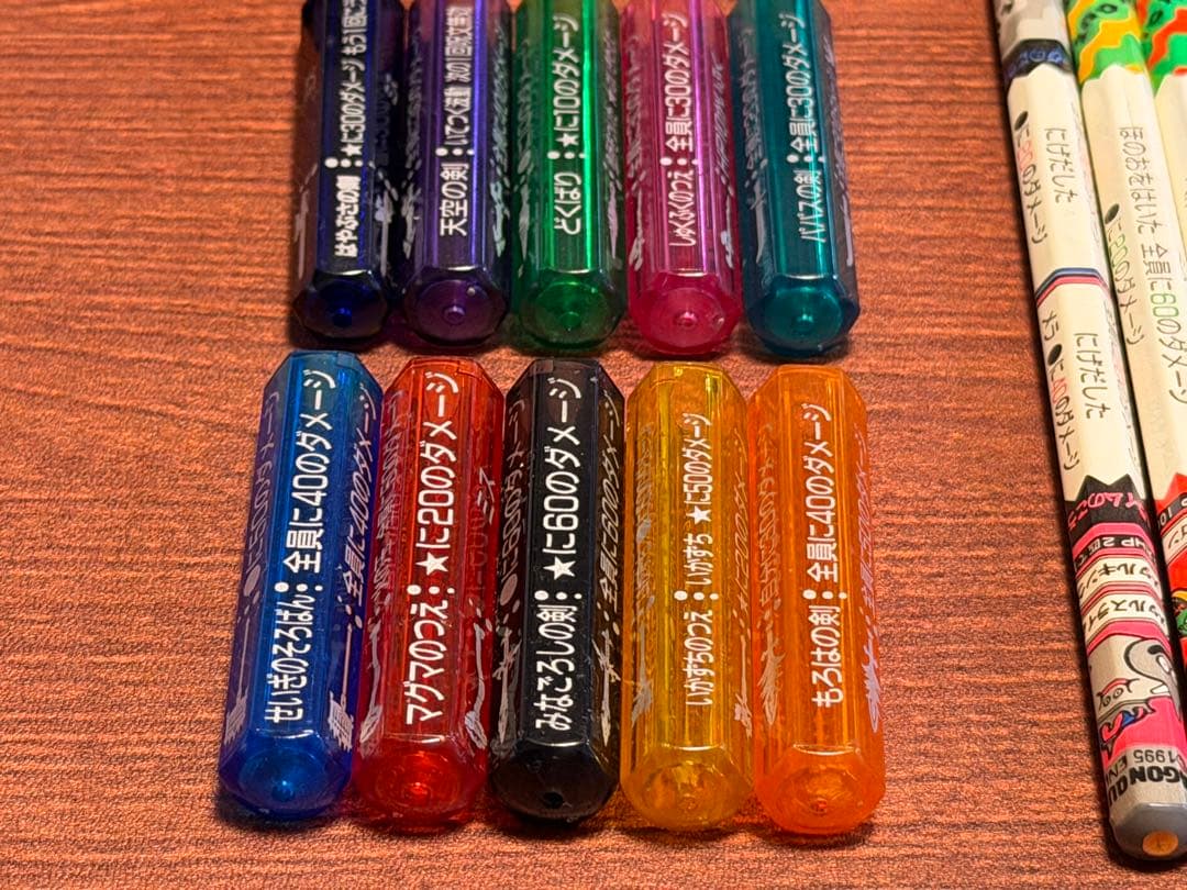ドラゴンクエスト バトル鉛筆（バトエン）大量まとめ売り 約60本＋キャップ10個
