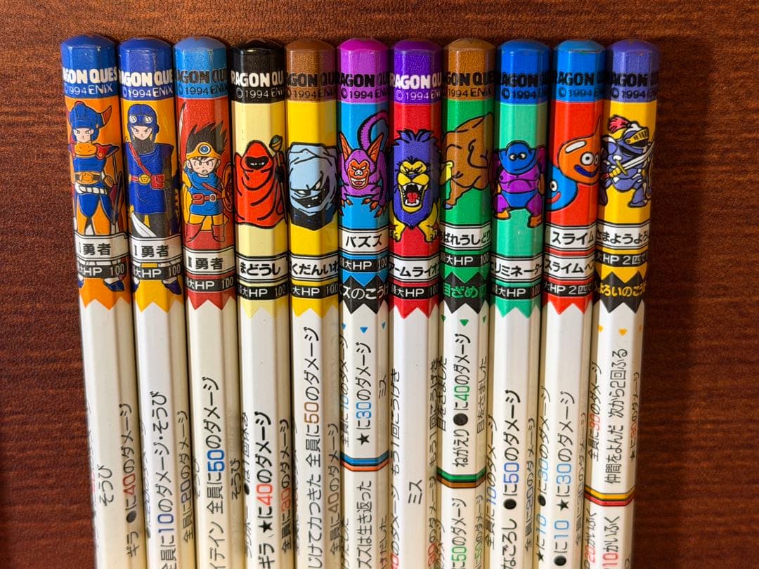 ドラゴンクエスト バトル鉛筆（バトエン）大量まとめ売り 約60本＋キャップ10個