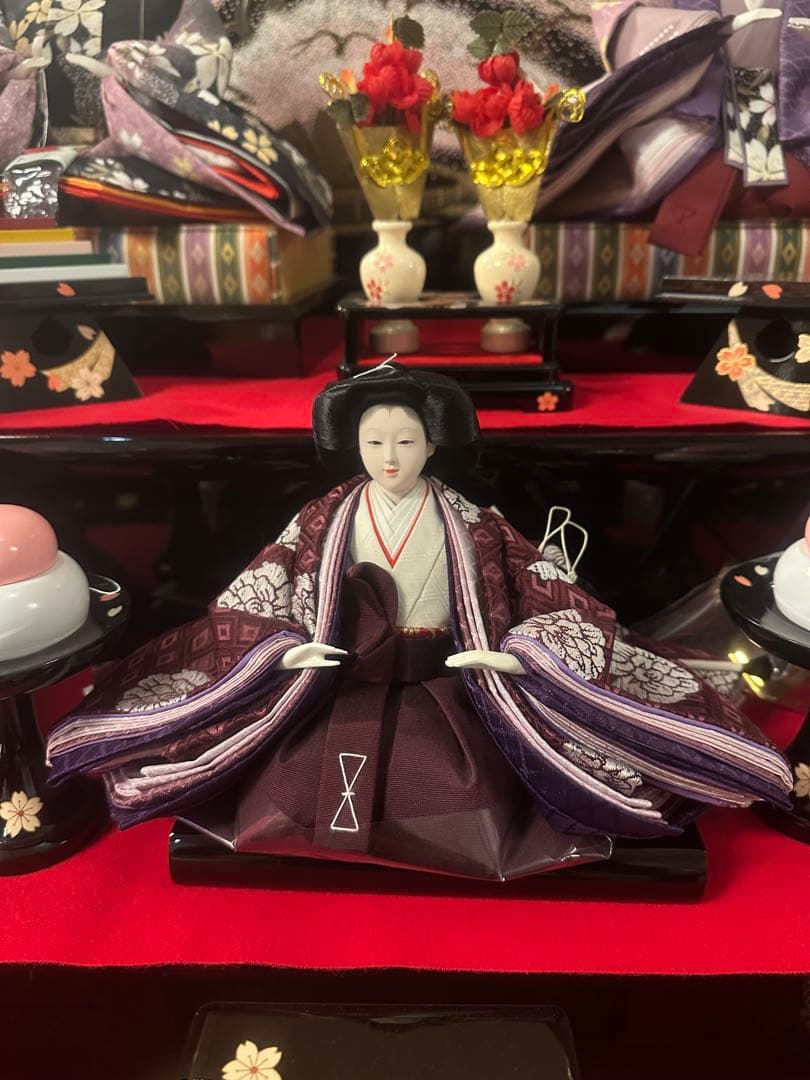 高級 三段 五人飾り 雛人形セット 荘川桜 新品未使用