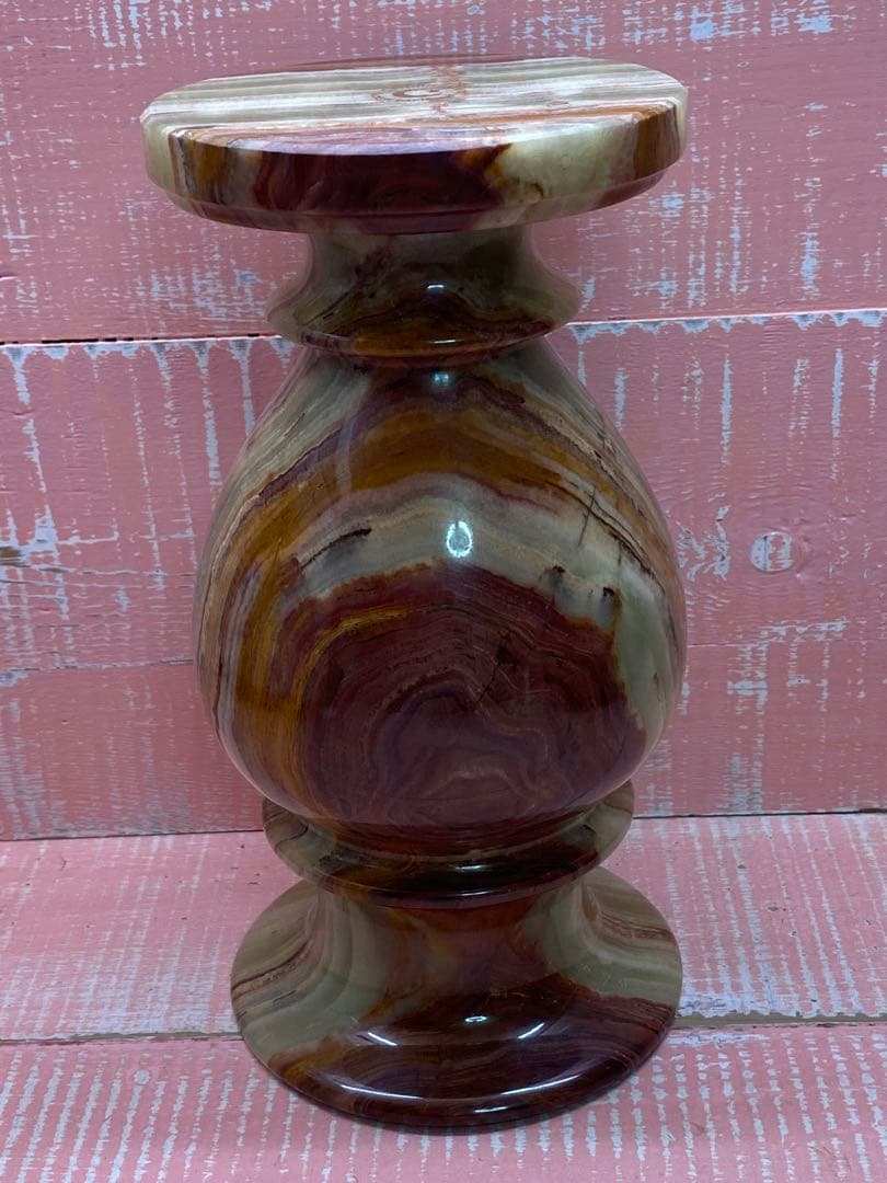 オニキス　フラワーベース　GENUINE ONYX　置物　ヴィンテージ