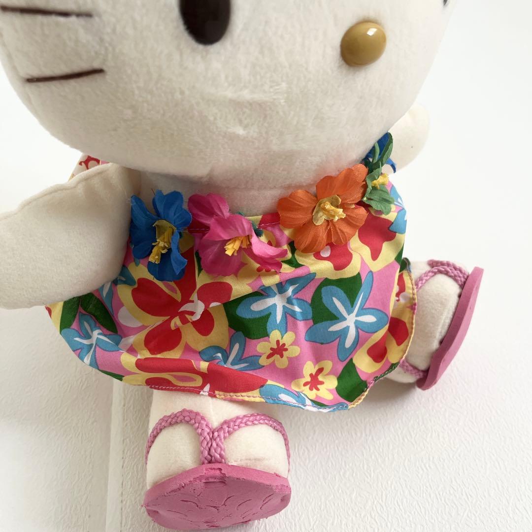 ハローキティ ぬいぐるみ アロハ　花　ハイビスカス　日焼け　EIKOH