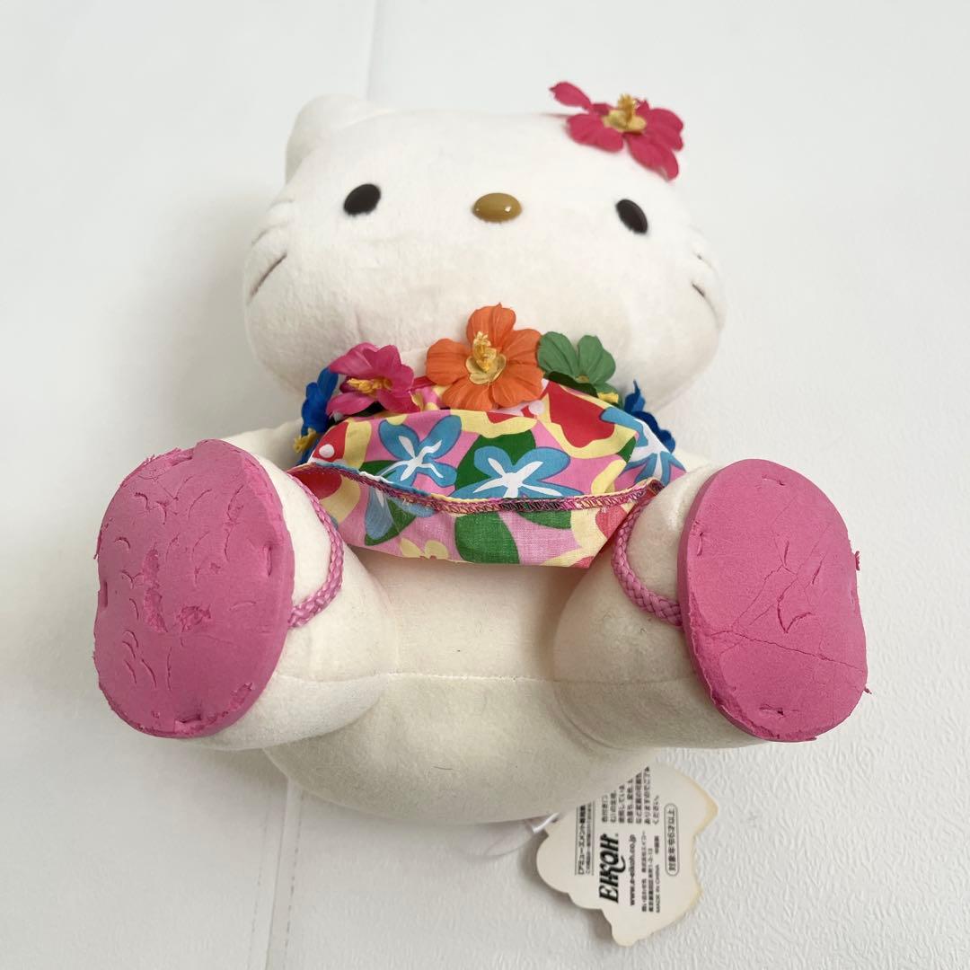 ハローキティ ぬいぐるみ アロハ　花　ハイビスカス　日焼け　EIKOH