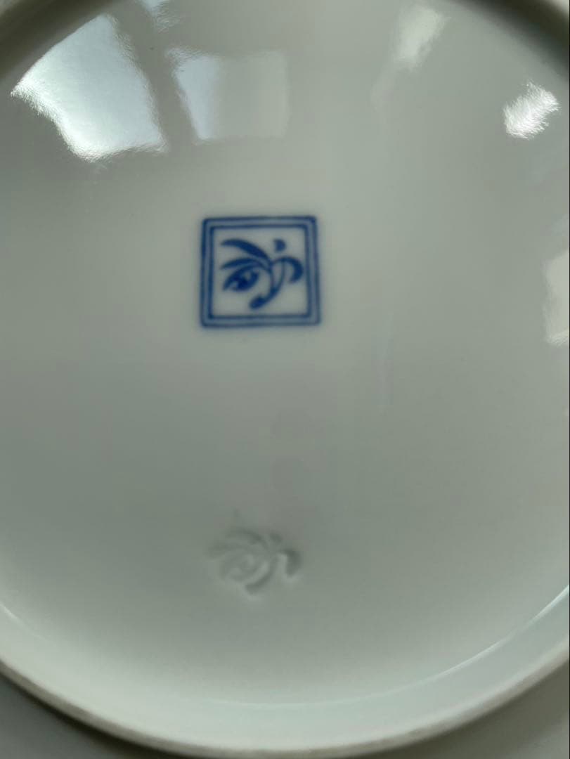 【香蘭社】愁海棠の中皿5枚セット　木箱入り