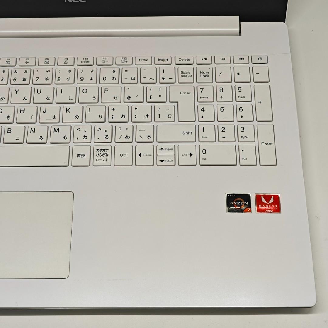 【NEC】LAVIE Ryzen7 SSD500GB 12GB 白 ノートPC