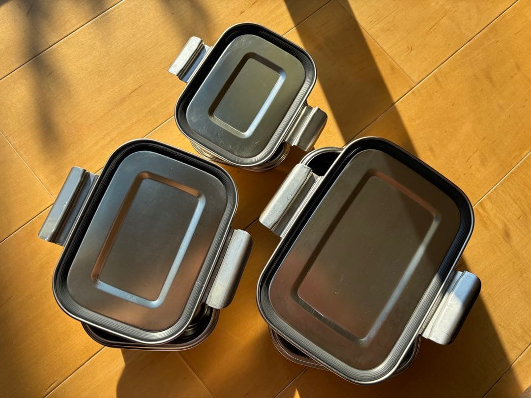 保存容器☆デフェンソーDefenso☆ステンレス製3個セット