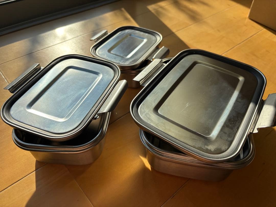 保存容器☆デフェンソーDefenso☆ステンレス製3個セット