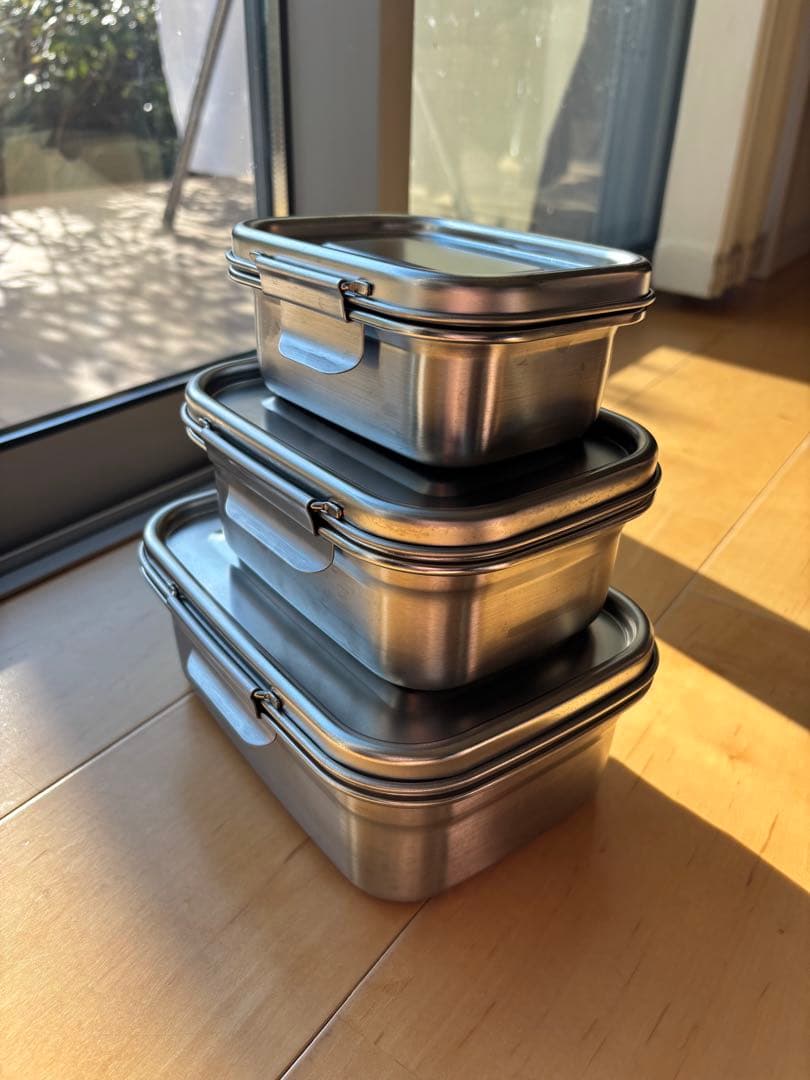 保存容器☆デフェンソーDefenso☆ステンレス製3個セット