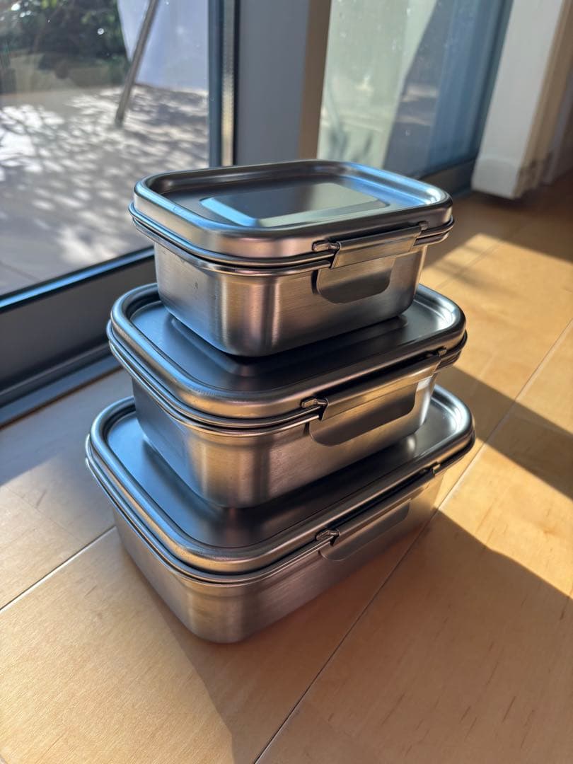 保存容器☆デフェンソーDefenso☆ステンレス製3個セット