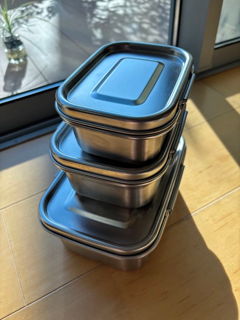 保存容器☆デフェンソーDefenso☆ステンレス製3個セット