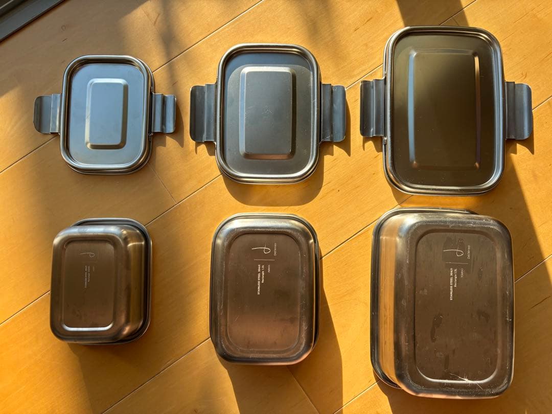 保存容器☆デフェンソーDefenso☆ステンレス製3個セット