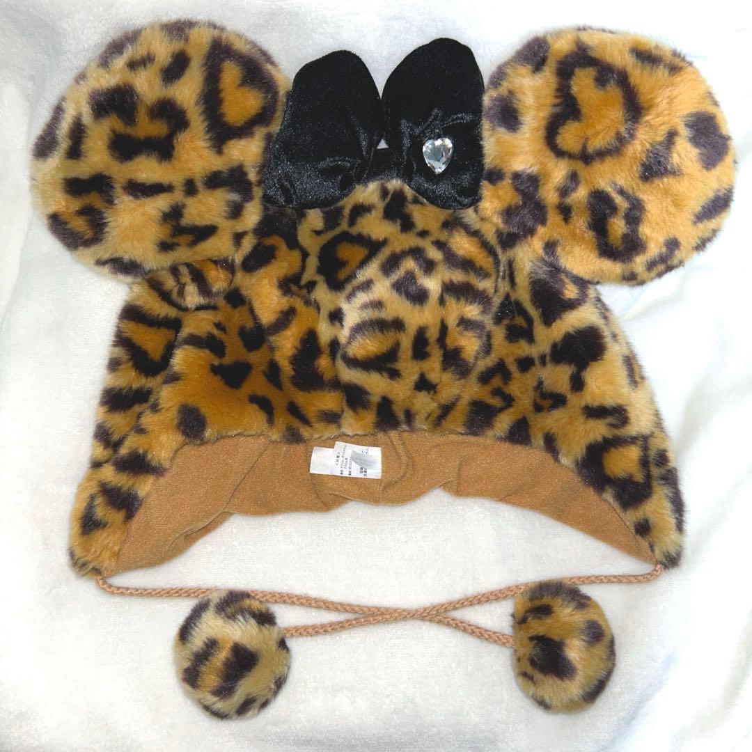 期間限定 初期 レア ディズニー ファンキャップ レオパード ヒョウ柄 ミニー