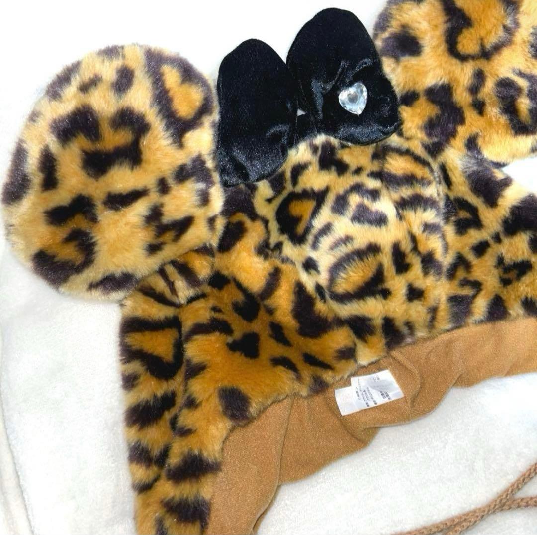 期間限定 初期 レア ディズニー ファンキャップ レオパード ヒョウ柄 ミニー
