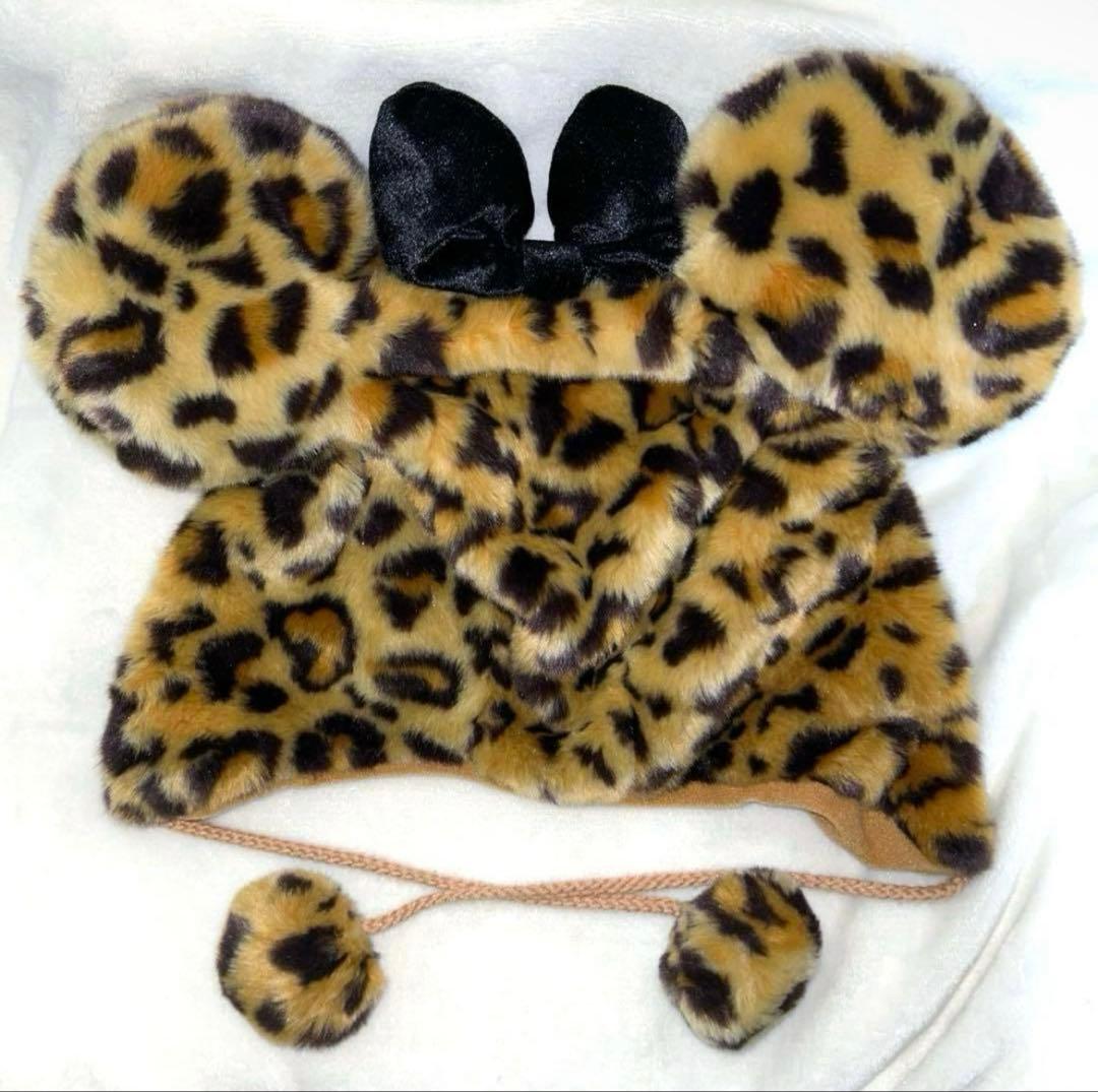 期間限定 初期 レア ディズニー ファンキャップ レオパード ヒョウ柄 ミニー