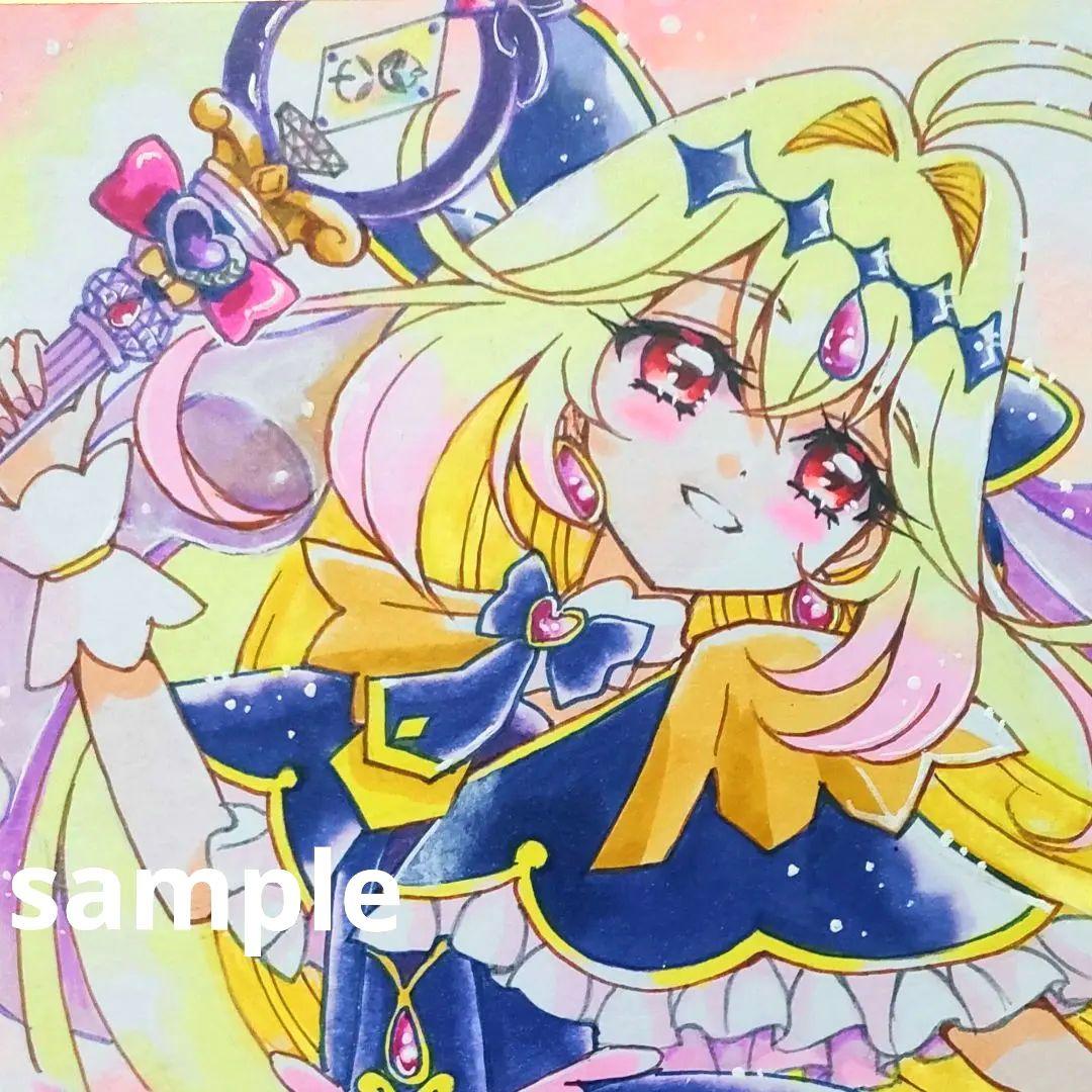 手描きイラスト　ファンアート　 キュアアルカナ・シャドウ　 名探偵プリキュア