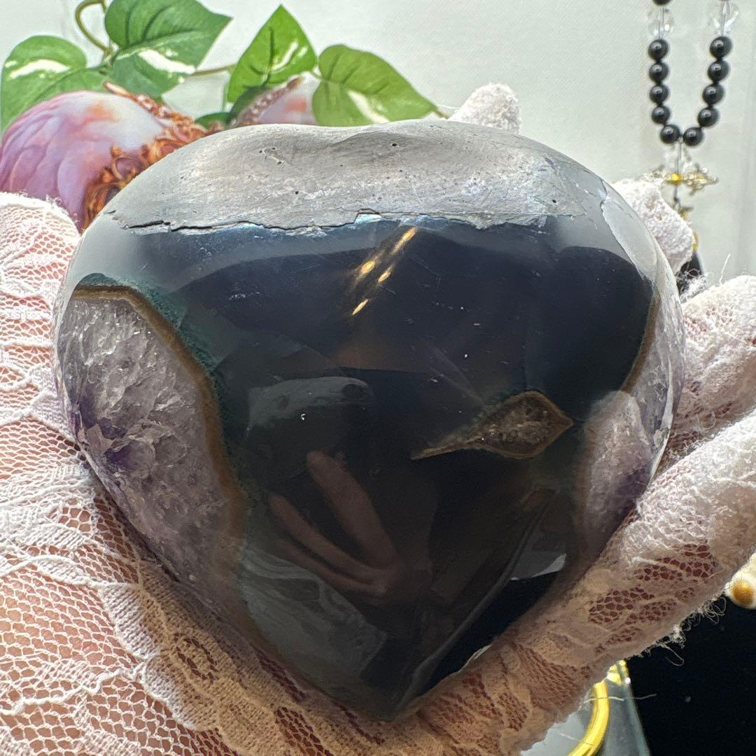 高品質 ウルグアイ産♡アメジスト♡瑪瑙♡No.1071