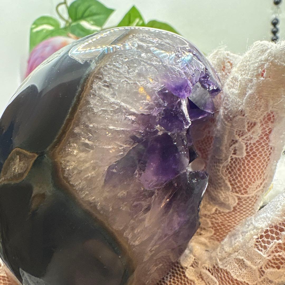 高品質 ウルグアイ産♡アメジスト♡瑪瑙♡No.1071