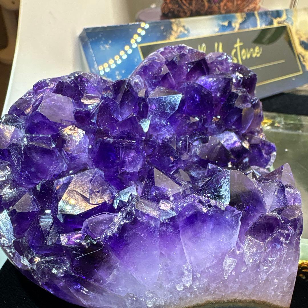 高品質 ウルグアイ産♡アメジスト♡瑪瑙♡No.1071