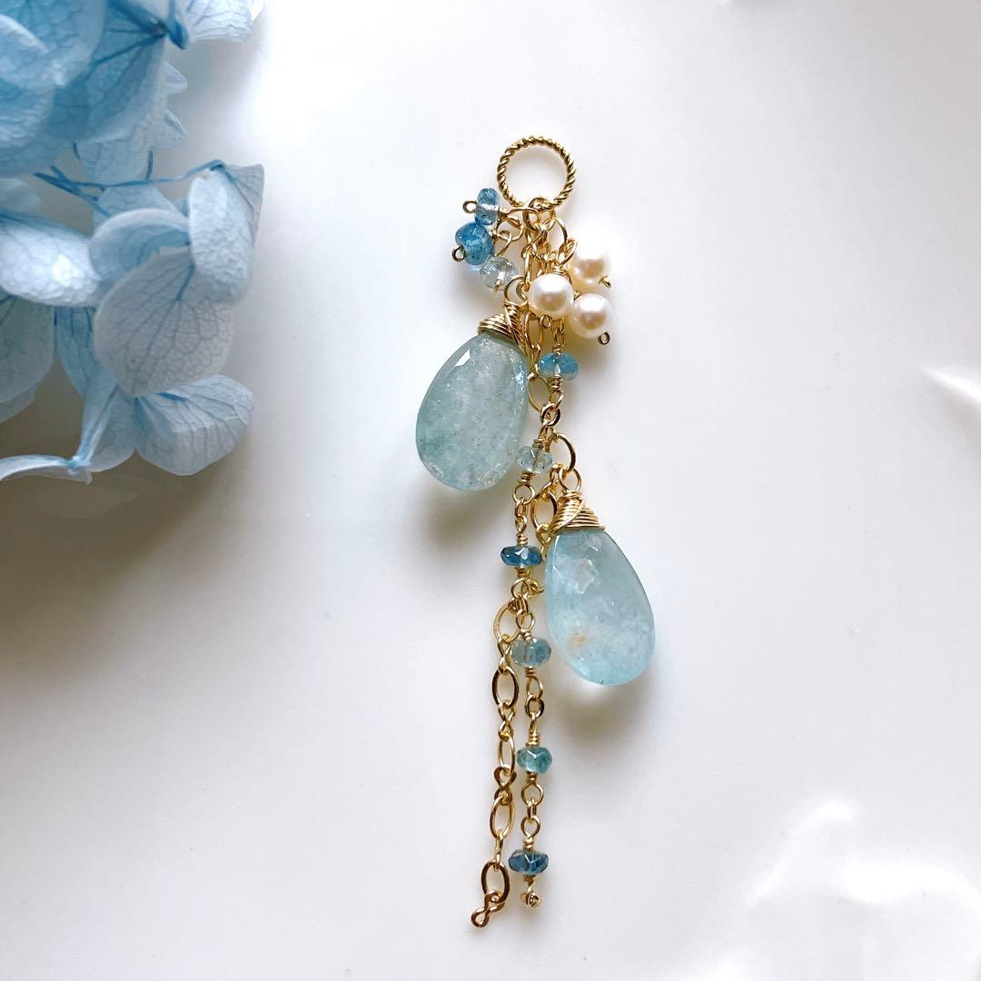 りん◆シンデレラアクアマリンピアス