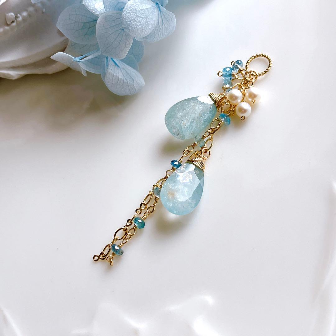 りん◆シンデレラアクアマリンピアス