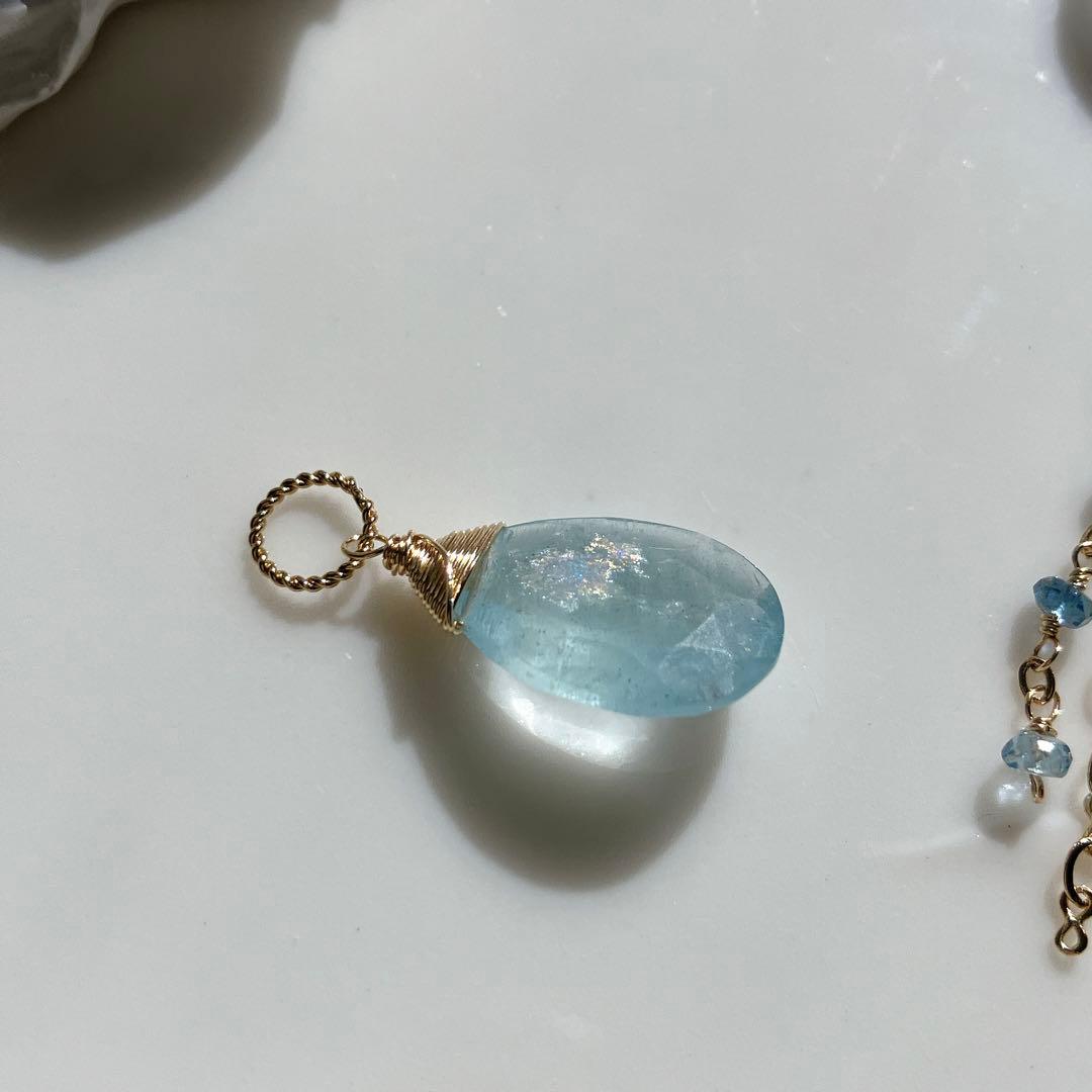 りん◆シンデレラアクアマリンピアス