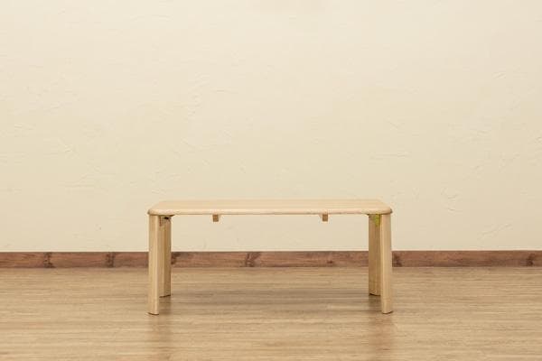 《新品・送料無料》《完成品》継脚付　ウッディテーブル　90×50　BR/NA