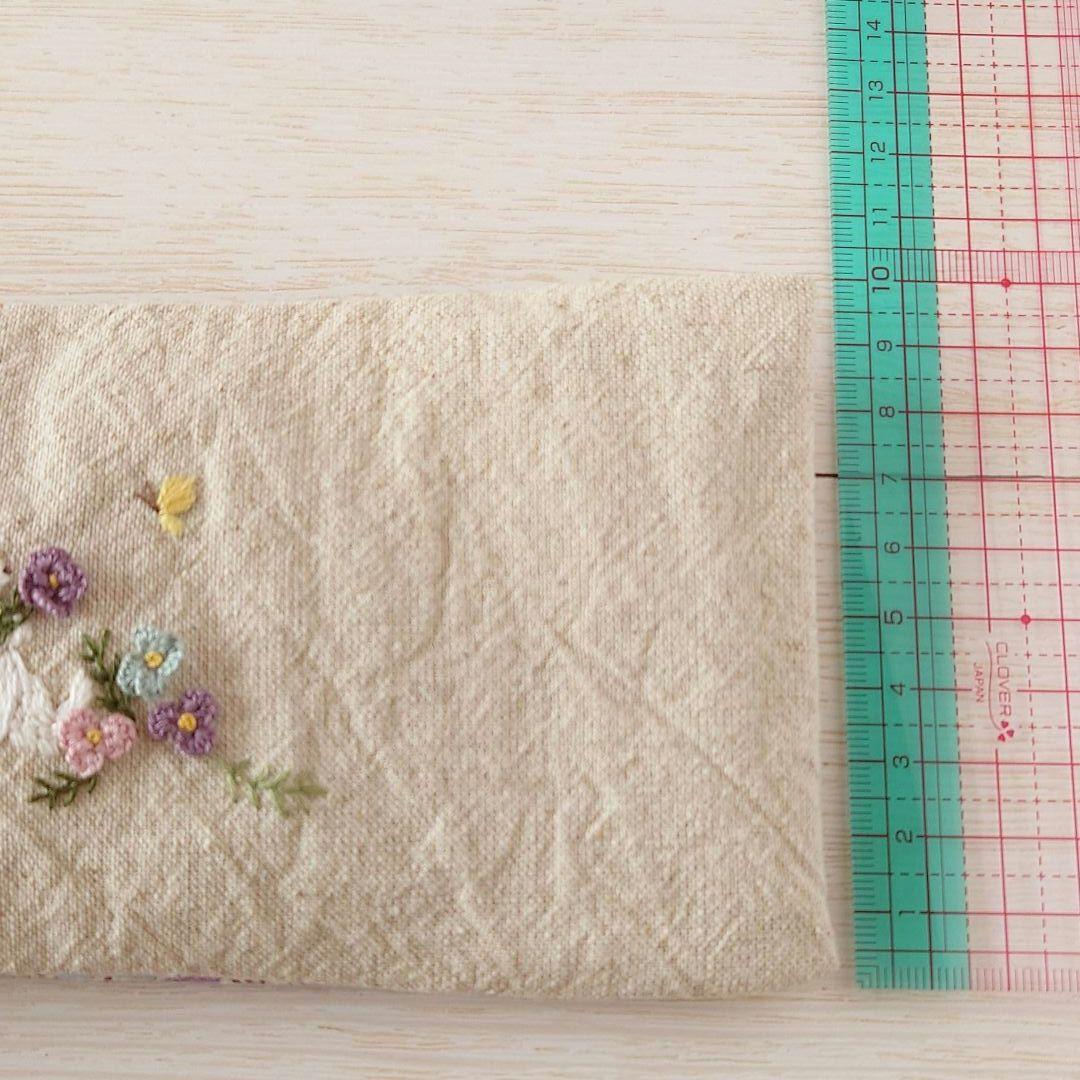 手刺繍入あずき/小豆のアイピロー【うさこと花畑】