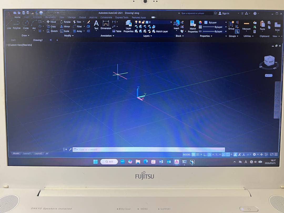 Fujitsu ノートPC ,i7 Cad catia, Autocad