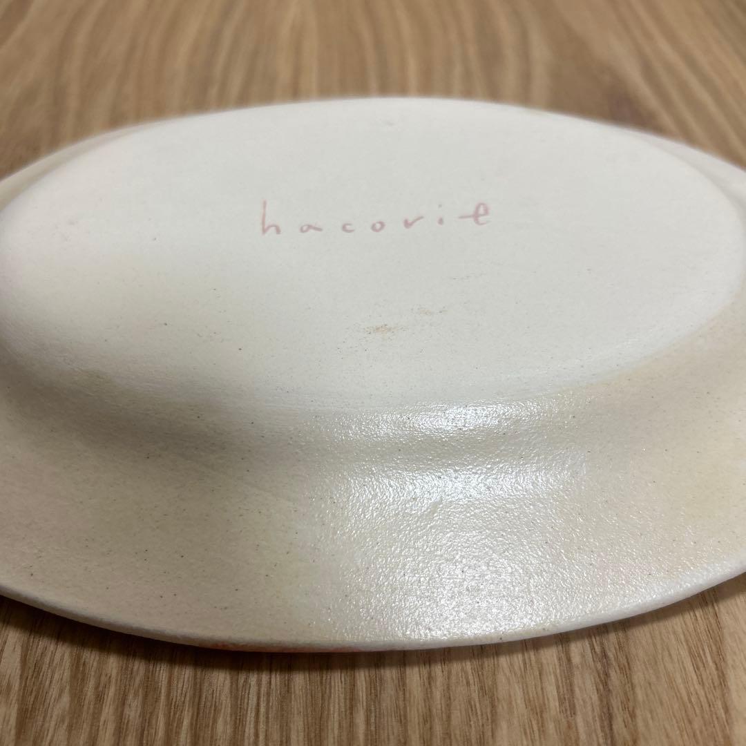 作家　陶芸作家　パズルみたいなオーバルリムプレート　カラフルなオーバル皿