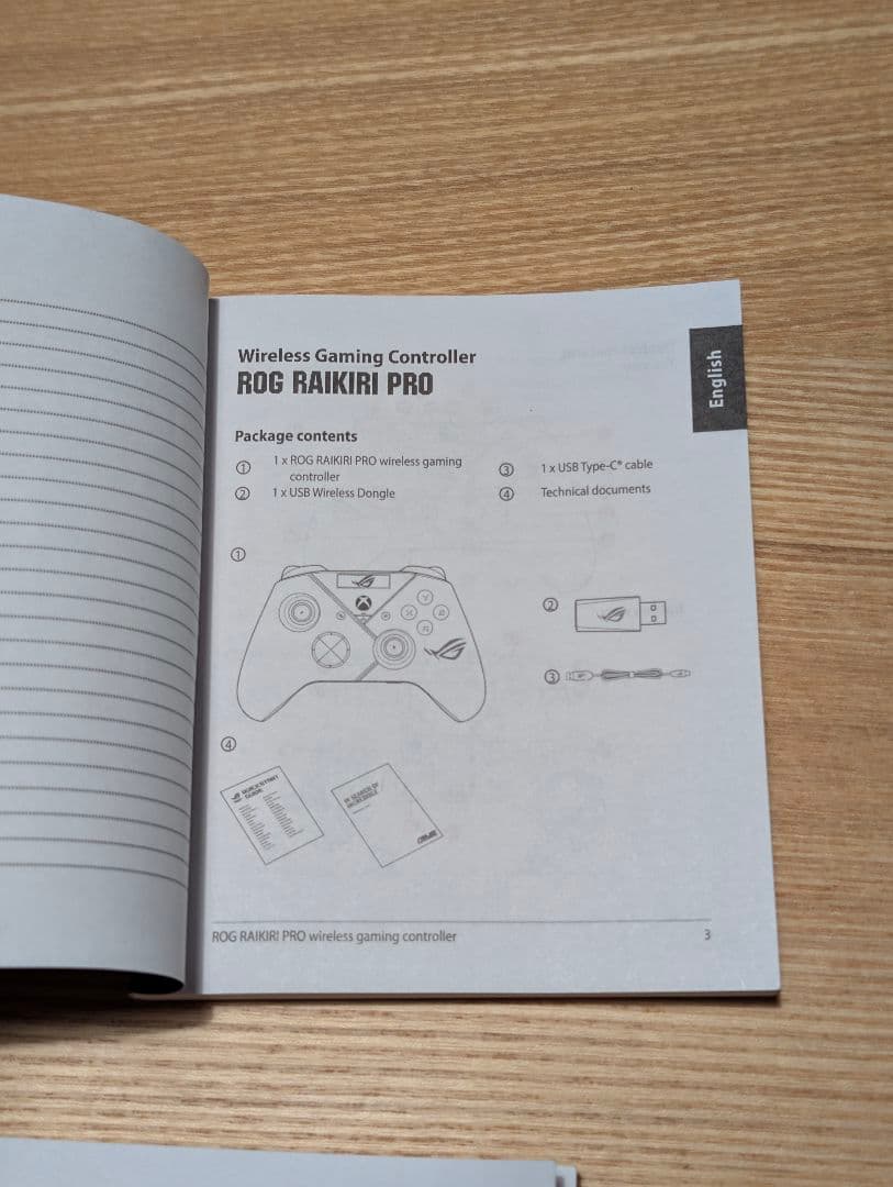 ROG RAIKIRI PRO　ゲーミングコントローラー　PCコントローラー
