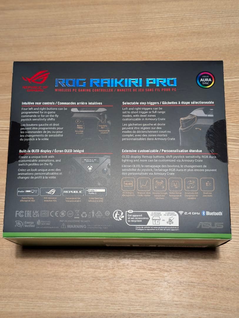 ROG RAIKIRI PRO　ゲーミングコントローラー　PCコントローラー