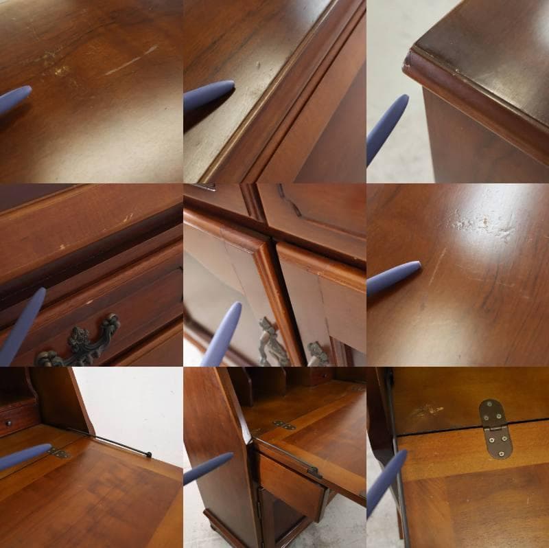 カリモク家具 コロニアル ライティングビューロー QC3001 アンティーク調