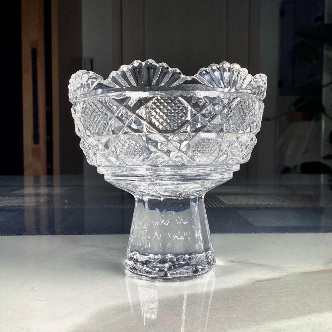 SASAKI CRYSTAL フルレッドクリスタル 高台付き　懐石ミニ小鉢　5枚