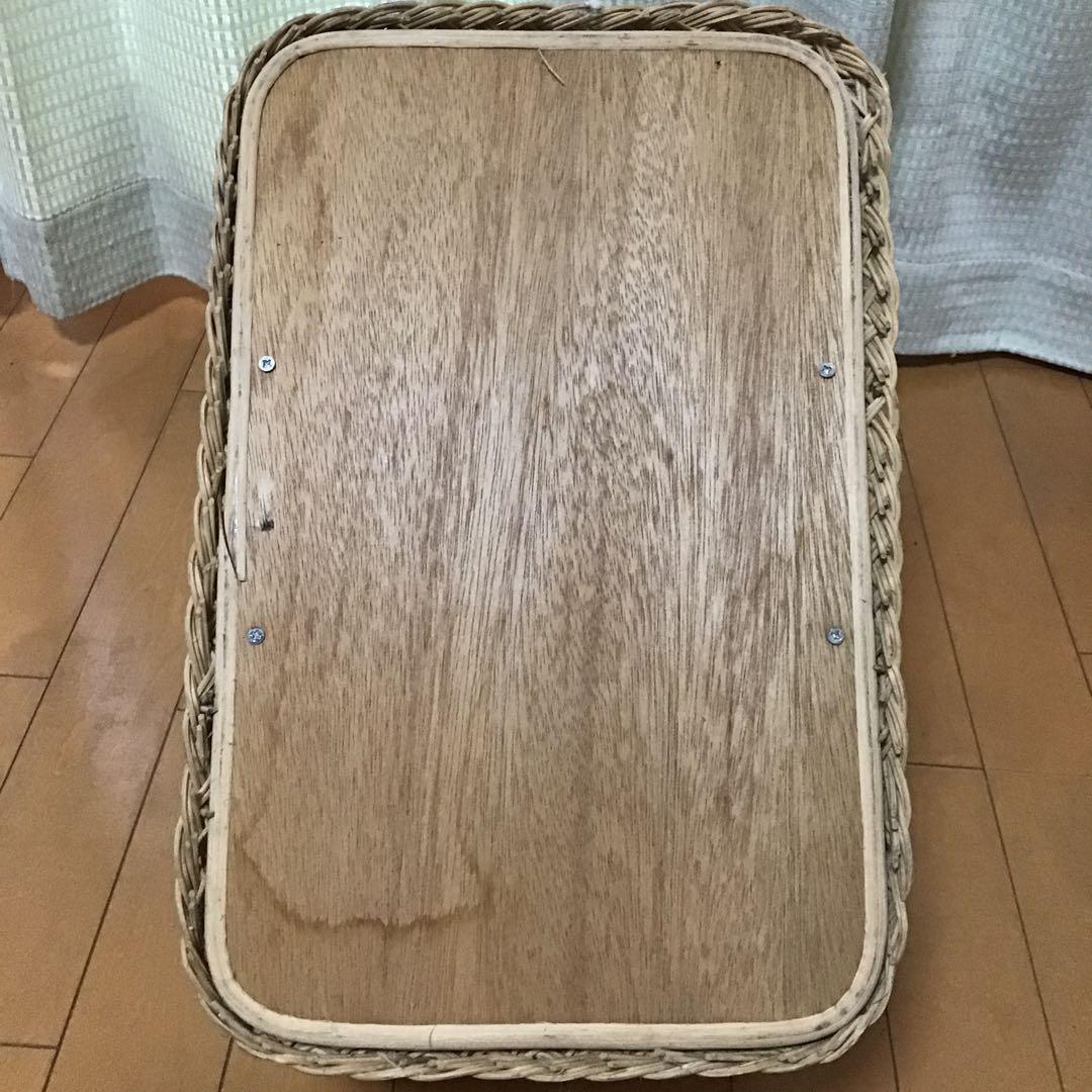 アンティーク　天然素材 ピクニックバスケット 持ち手付き