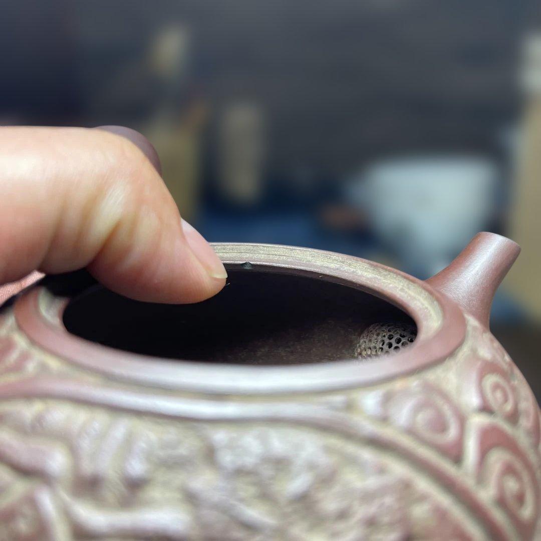 四日市 萬古焼 横手急須 伝統工芸士 紫泥急須 日本製