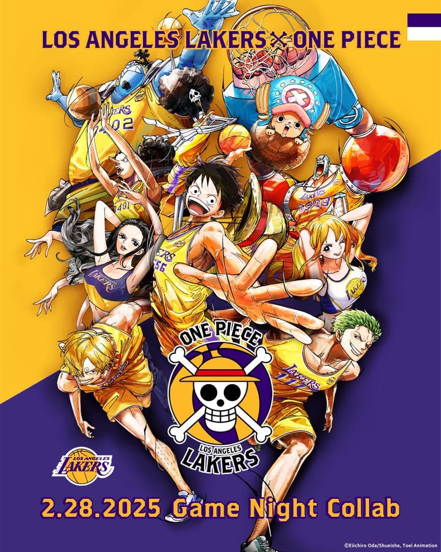 【限定品】LAKERS × ONE PIECEコラボポスター