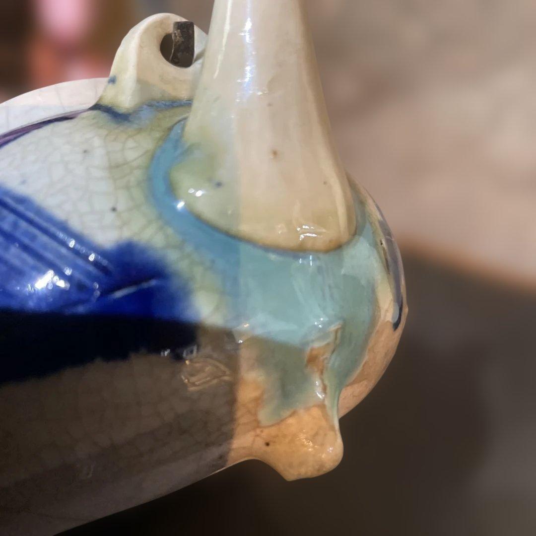 古琉球　壷屋焼三つ足急須