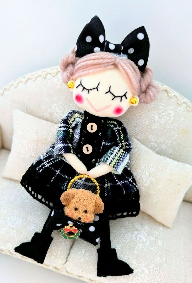 ハンドメイド❋振り袖 和装 ドールチャーム❋日本人形 ❋成人式❋バッグチャーム