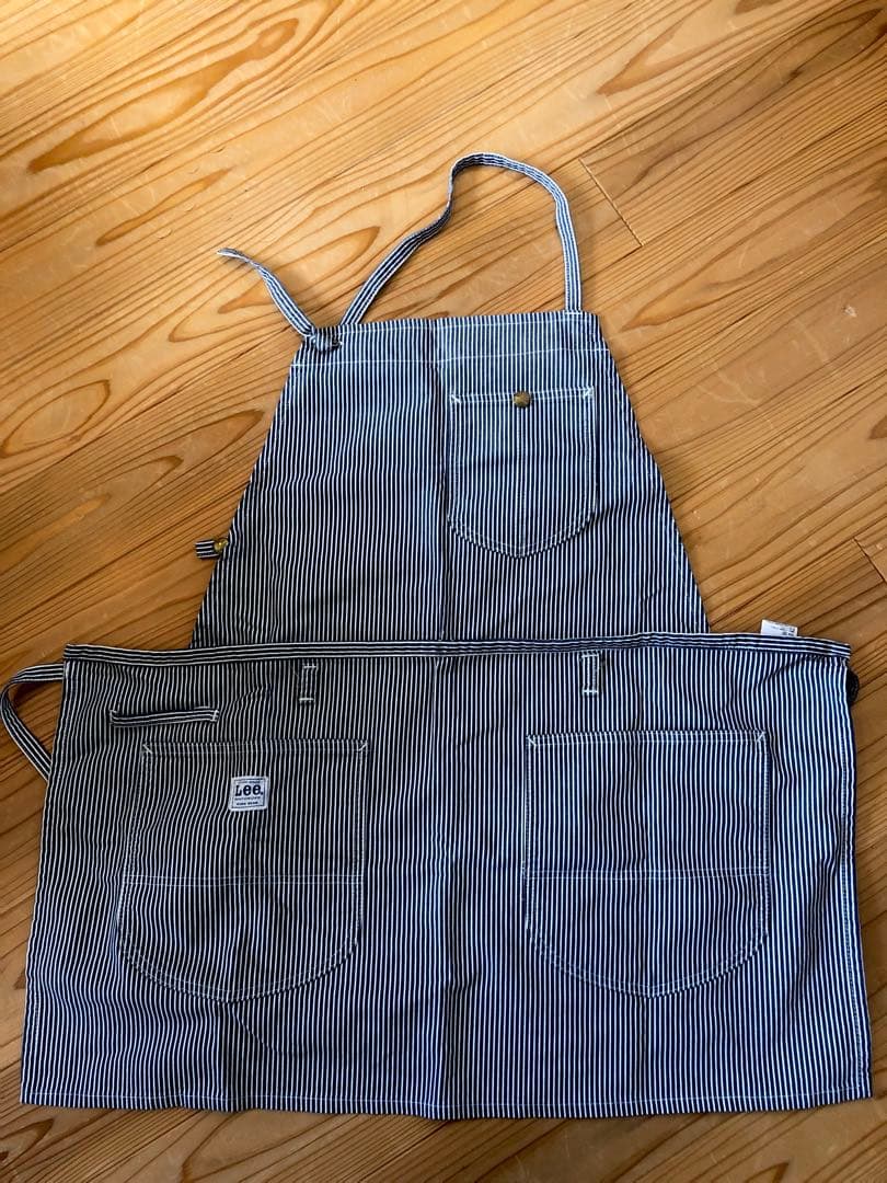 【2セット】Lee ストライプエプロンとハンチング帽セット