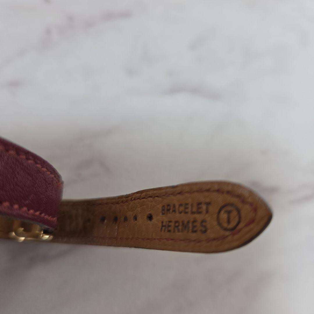 HERMES ロック型 腕時計 金メッキ