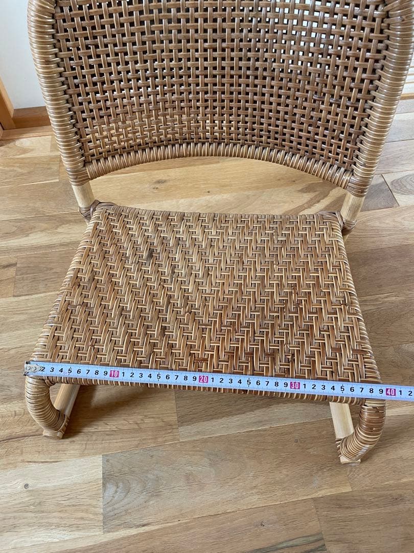 ラタン　座椅子　おみねらたん　アンティーク