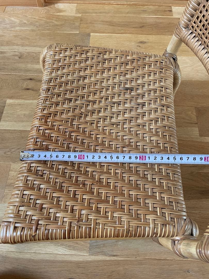 ラタン　座椅子　おみねらたん　アンティーク