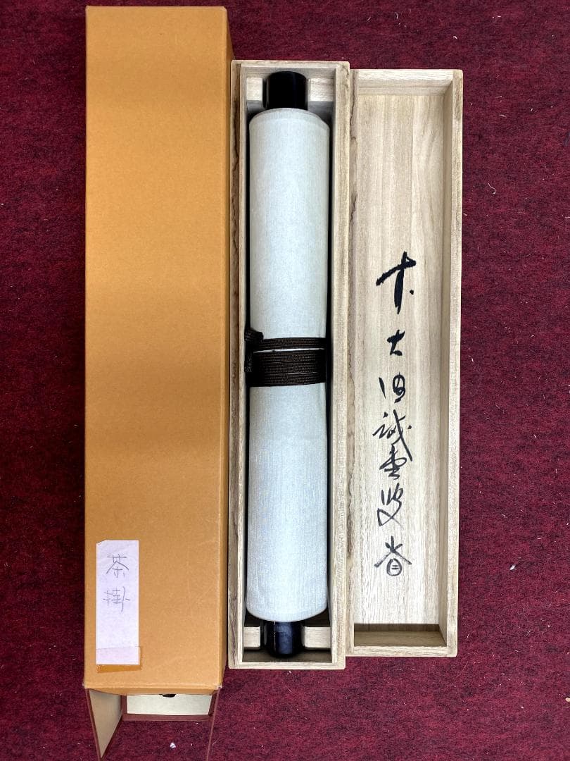 藤井誡堂『青松多寿色』共箱 茶掛 茶道具 臨済宗大徳寺515世住職 三玄院 掛軸