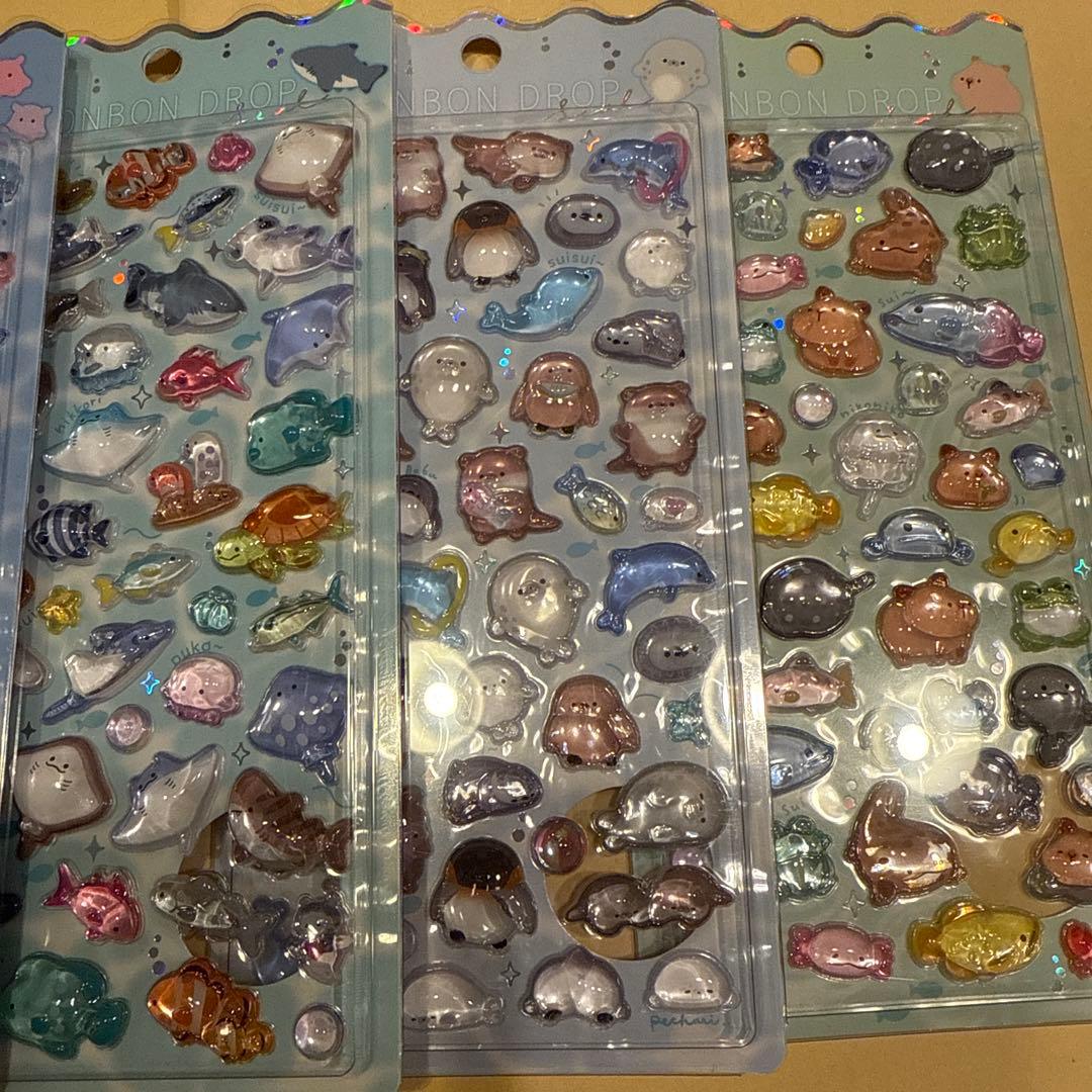 水族館限定BONBON DROP シール　4セット