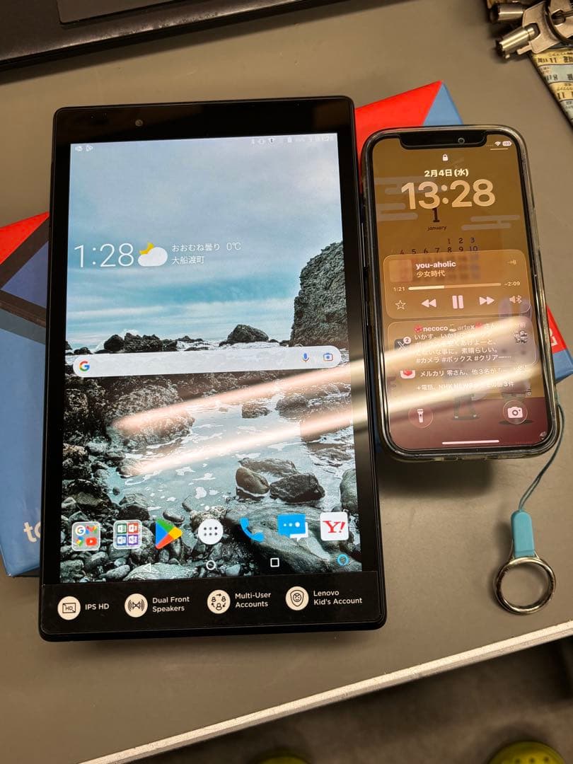 Lenovo tab4 8 LTE CALL携帯SIM入れ替えで 電話できる タ