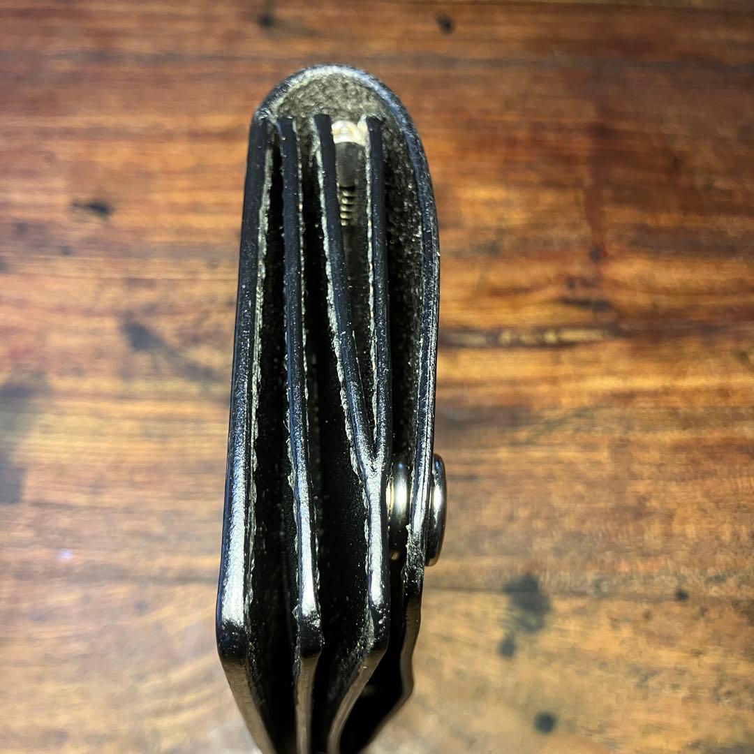 yonx様オーダー品 ミドルトラッカーウォレット　ブラック　国産本革